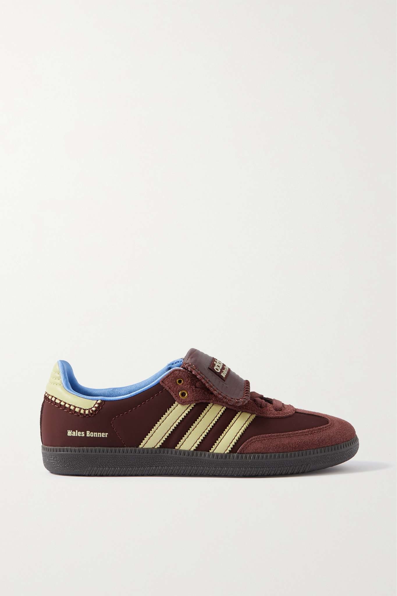 adidas Originals + Wales Bonner Samba suede and leather-trimmed ...