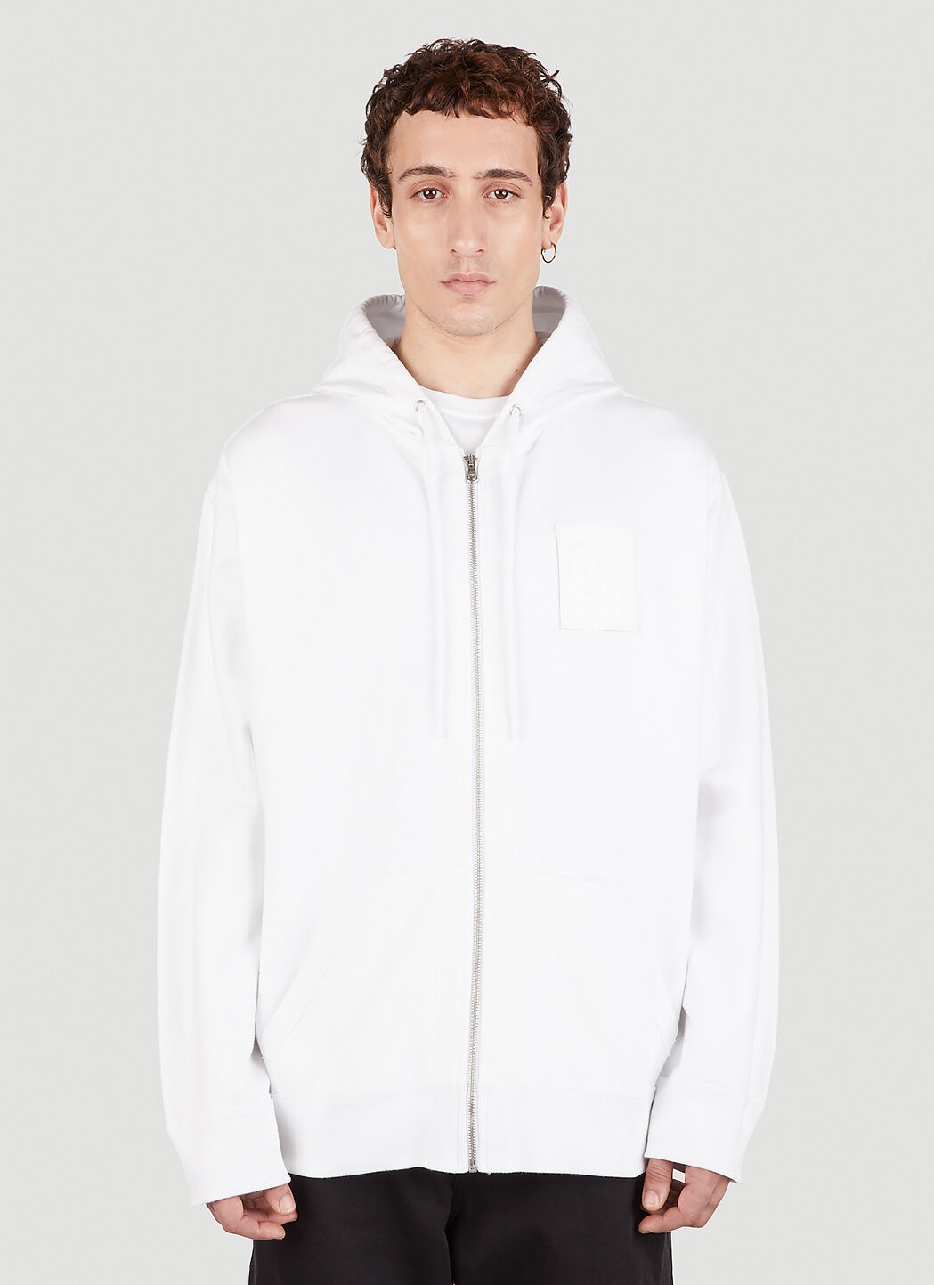 Logo Patch Hooded Sweatshirt - 1