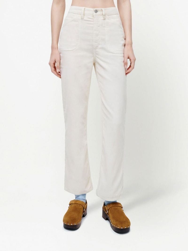 flared cropped corduroy trousers - 3