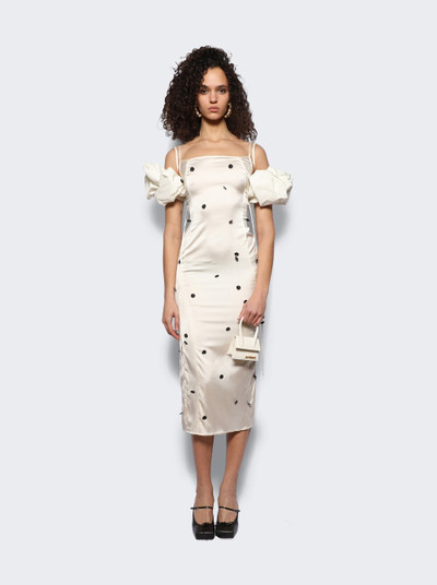JACQUEMUS La Robe Choucho Dress Off White And Black Dots outlook
