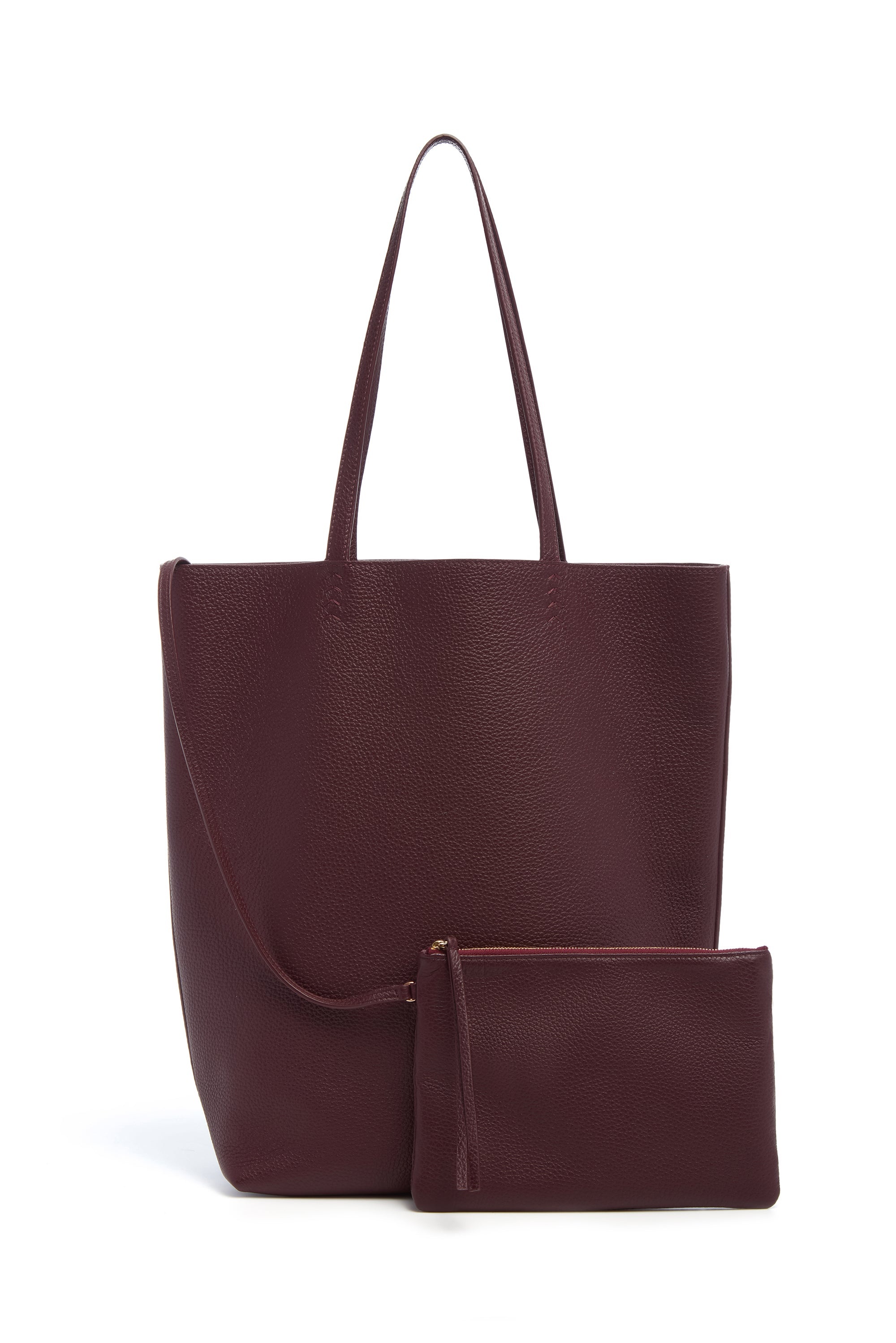 Sillbury Tote Bag in Bordeaux Textured Leather - 2