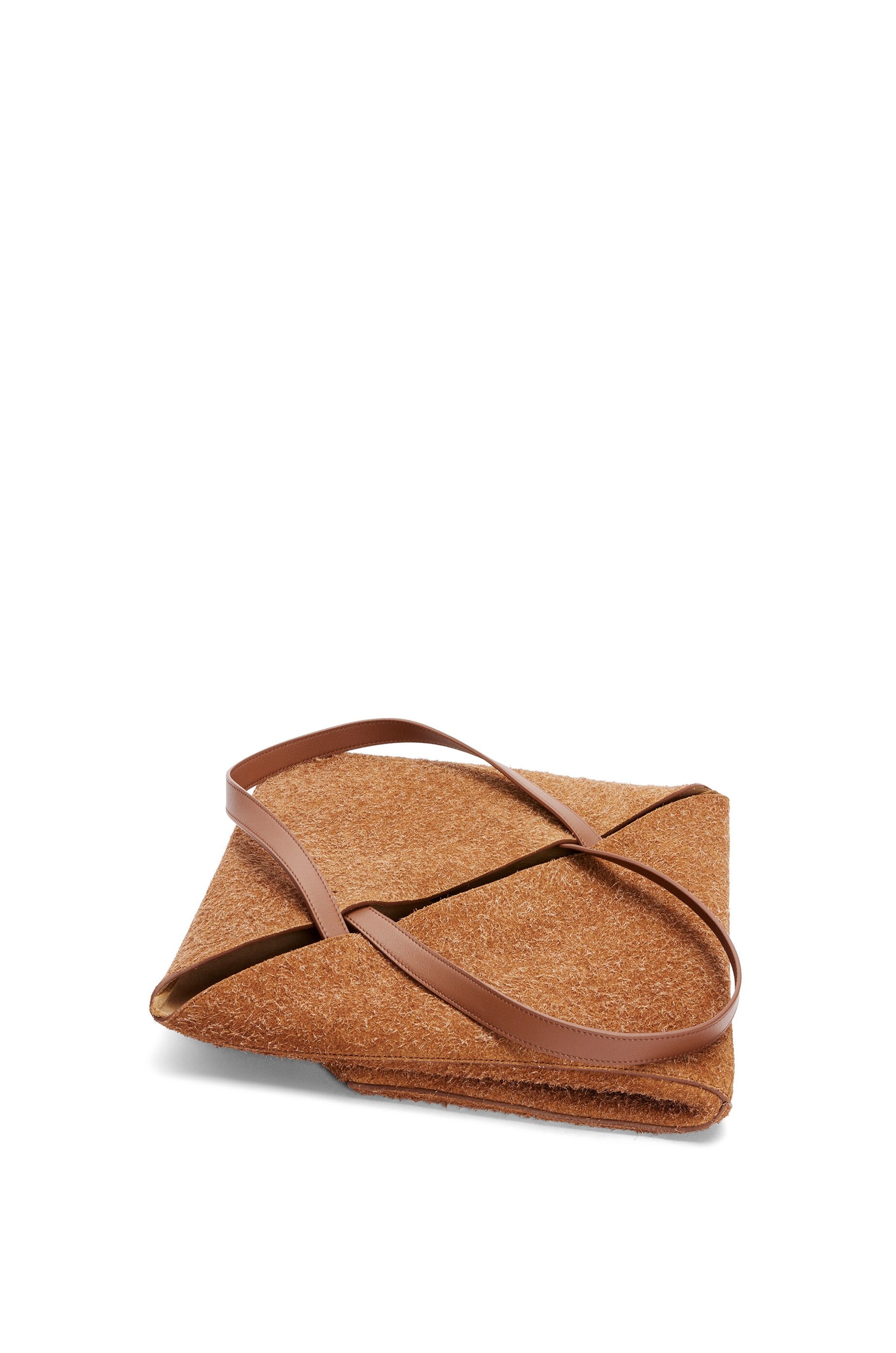 Large Puzzle Fold Tote in brushed suede - 5
