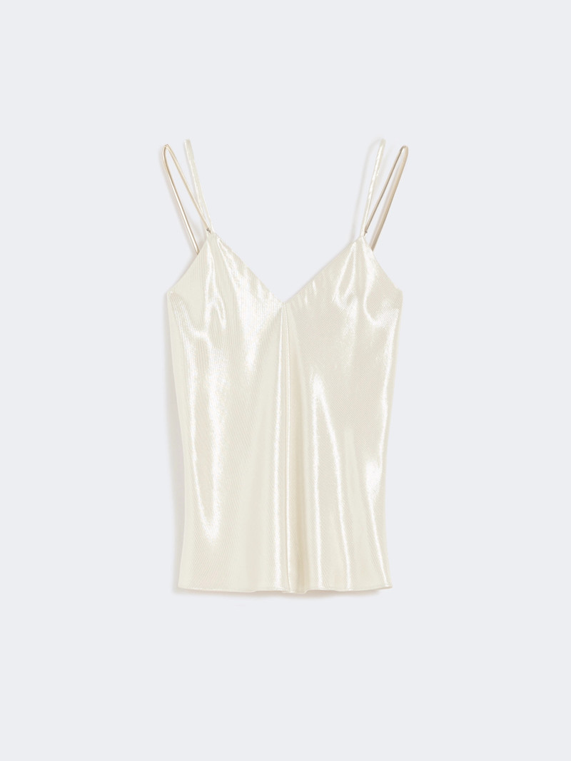 GHIERA Viscose lamé top - LIGHT GOLD 1