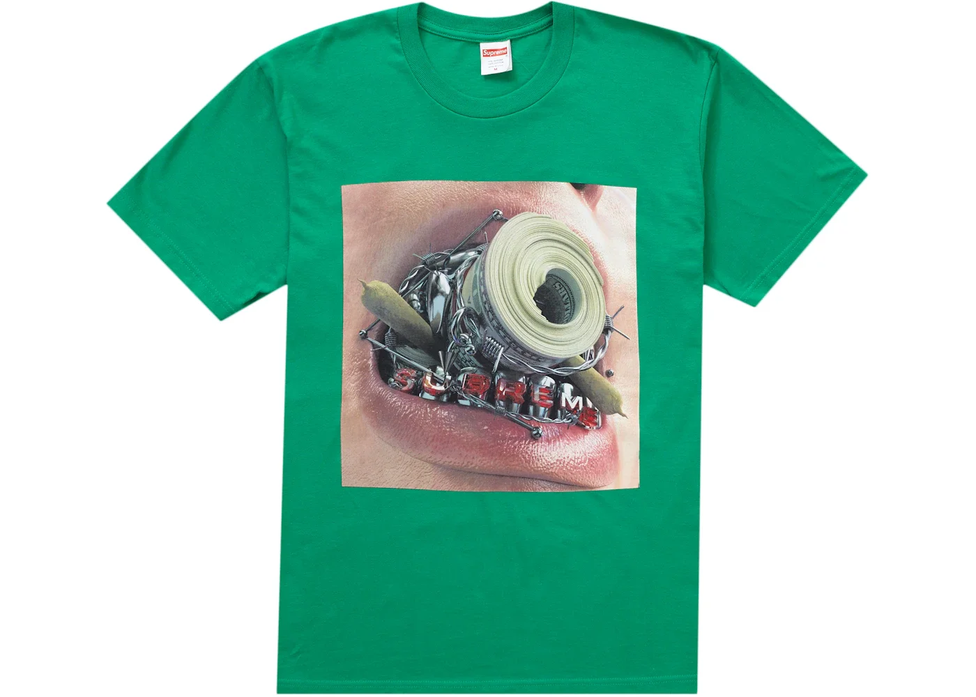 Supreme Braces Tee Green - 1