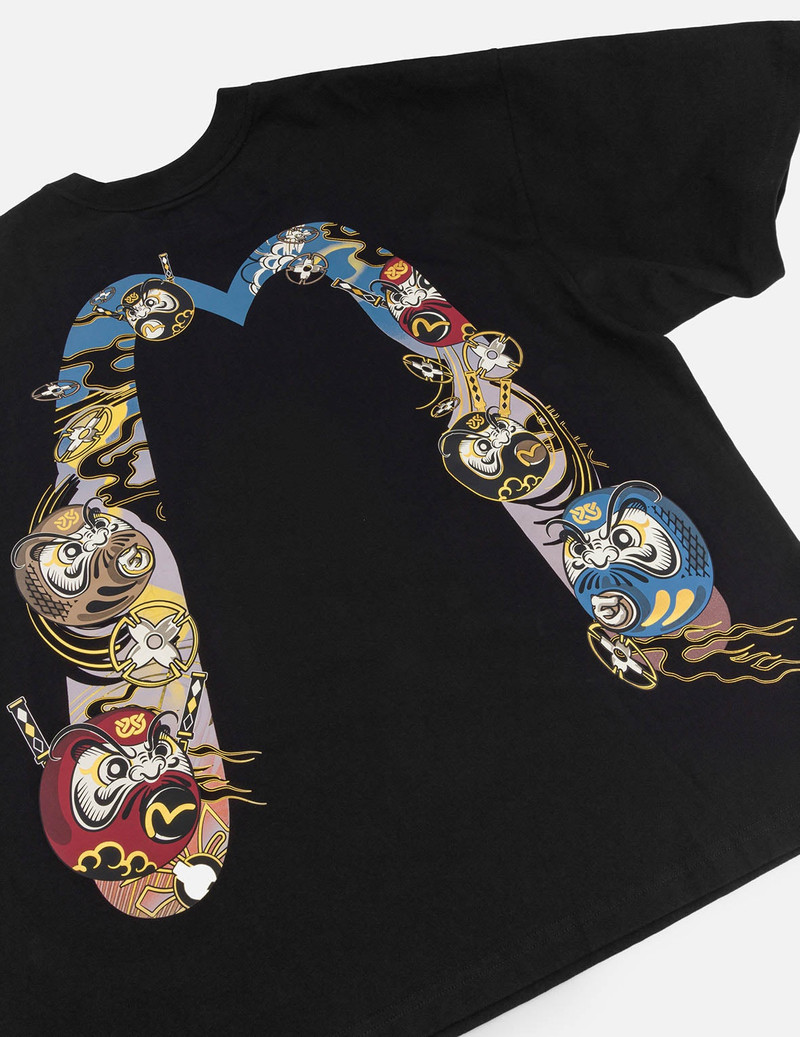 Logo and Ninja Daruma Daicock Print Loose Fit T-shirt 6