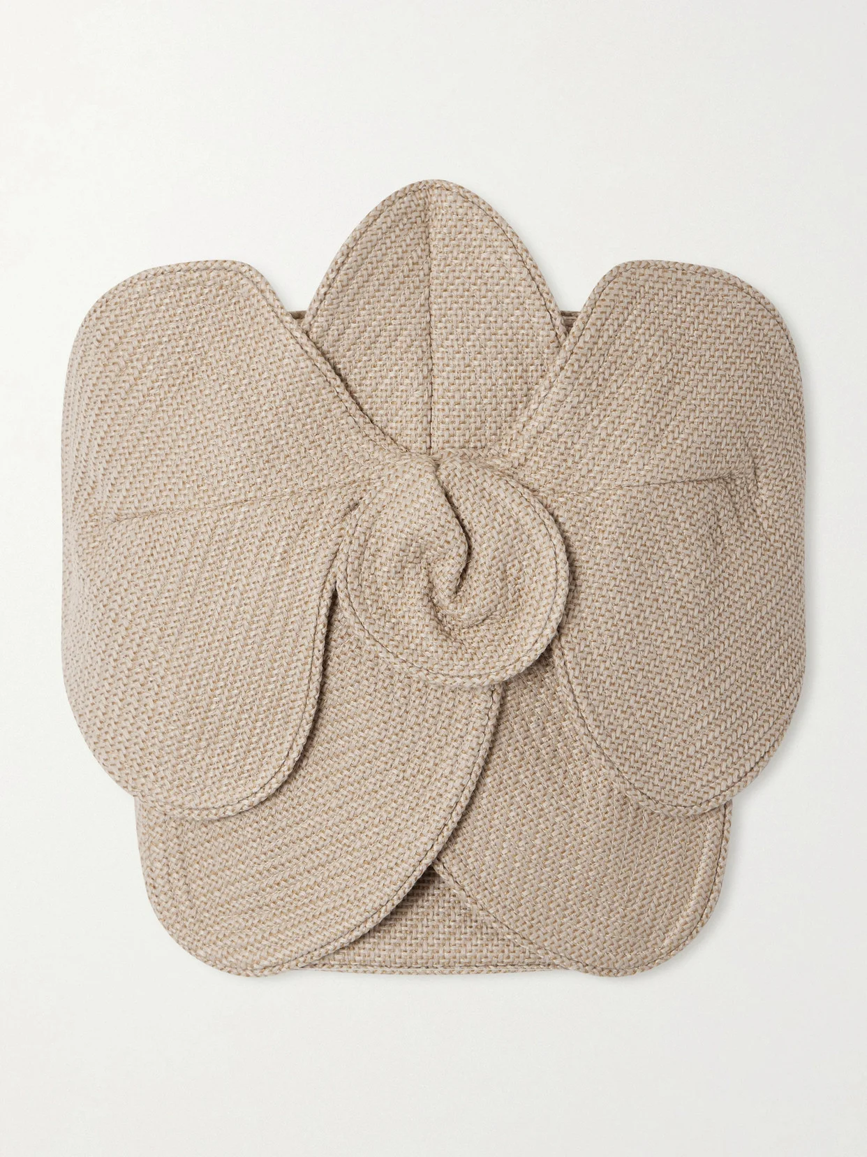 Florencia Appliquéd Strapless Cropped Woven Top - 1