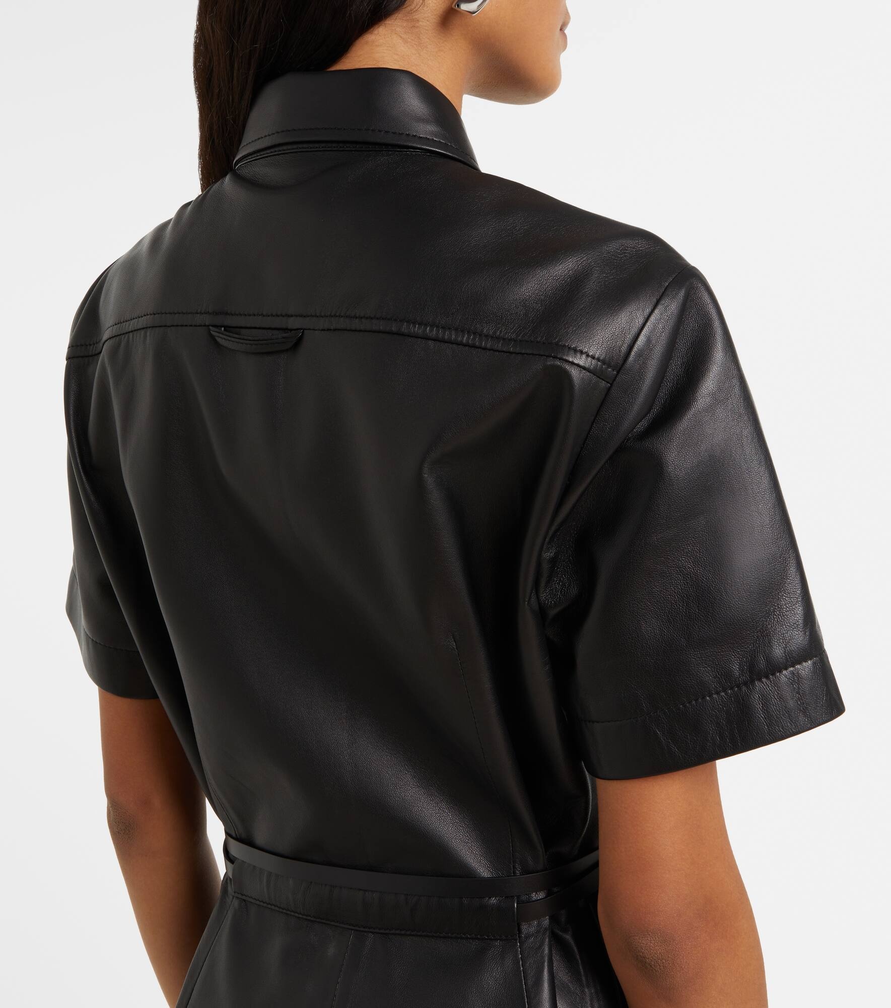 Kiera leather shirt dress - 6