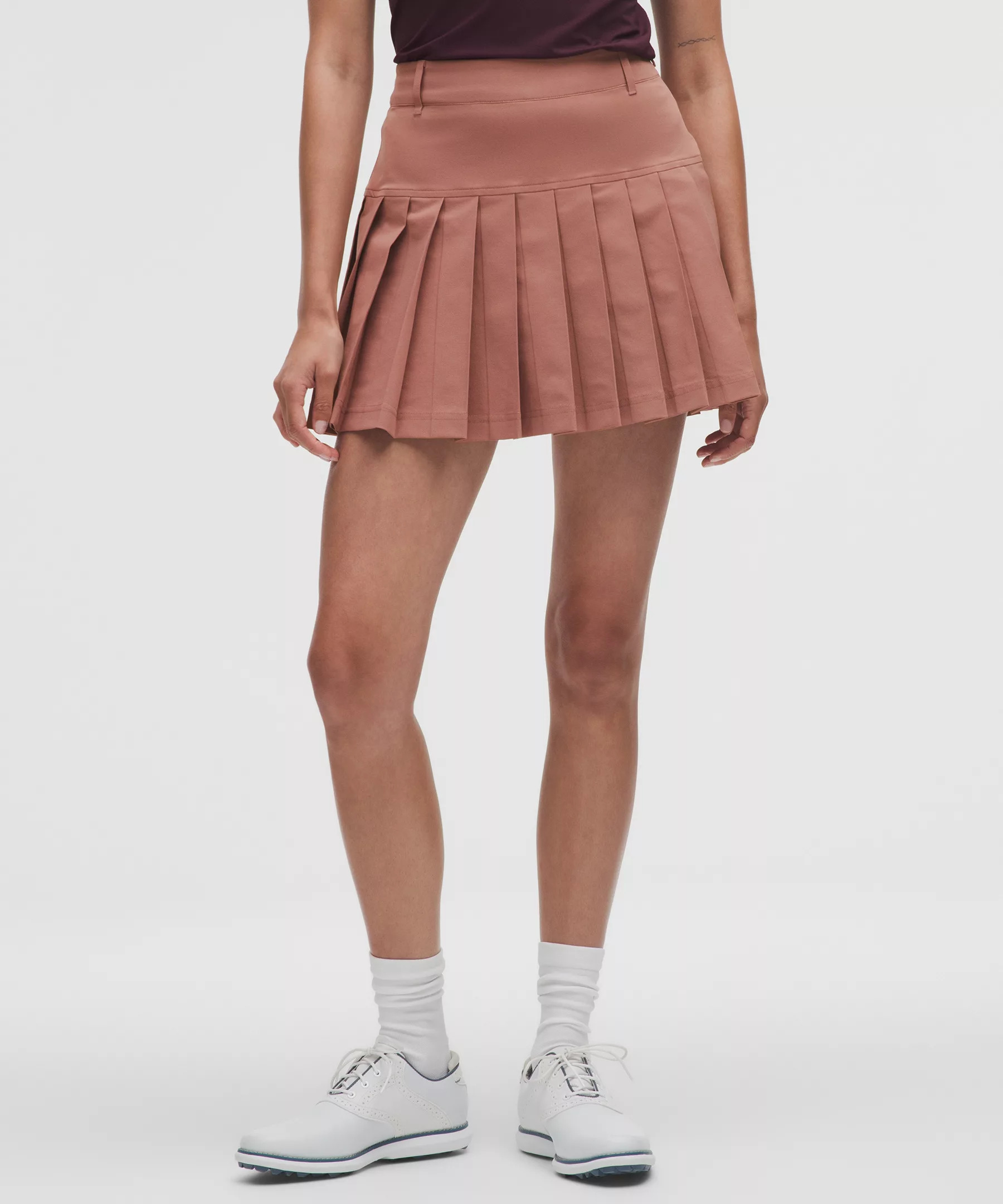 Drop-Waist Pleated High-Rise Golf Skirt - 2
