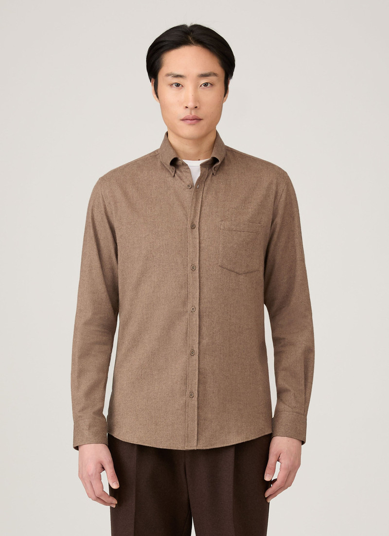 Sunspel Button Down Flannel Shirt outlook
