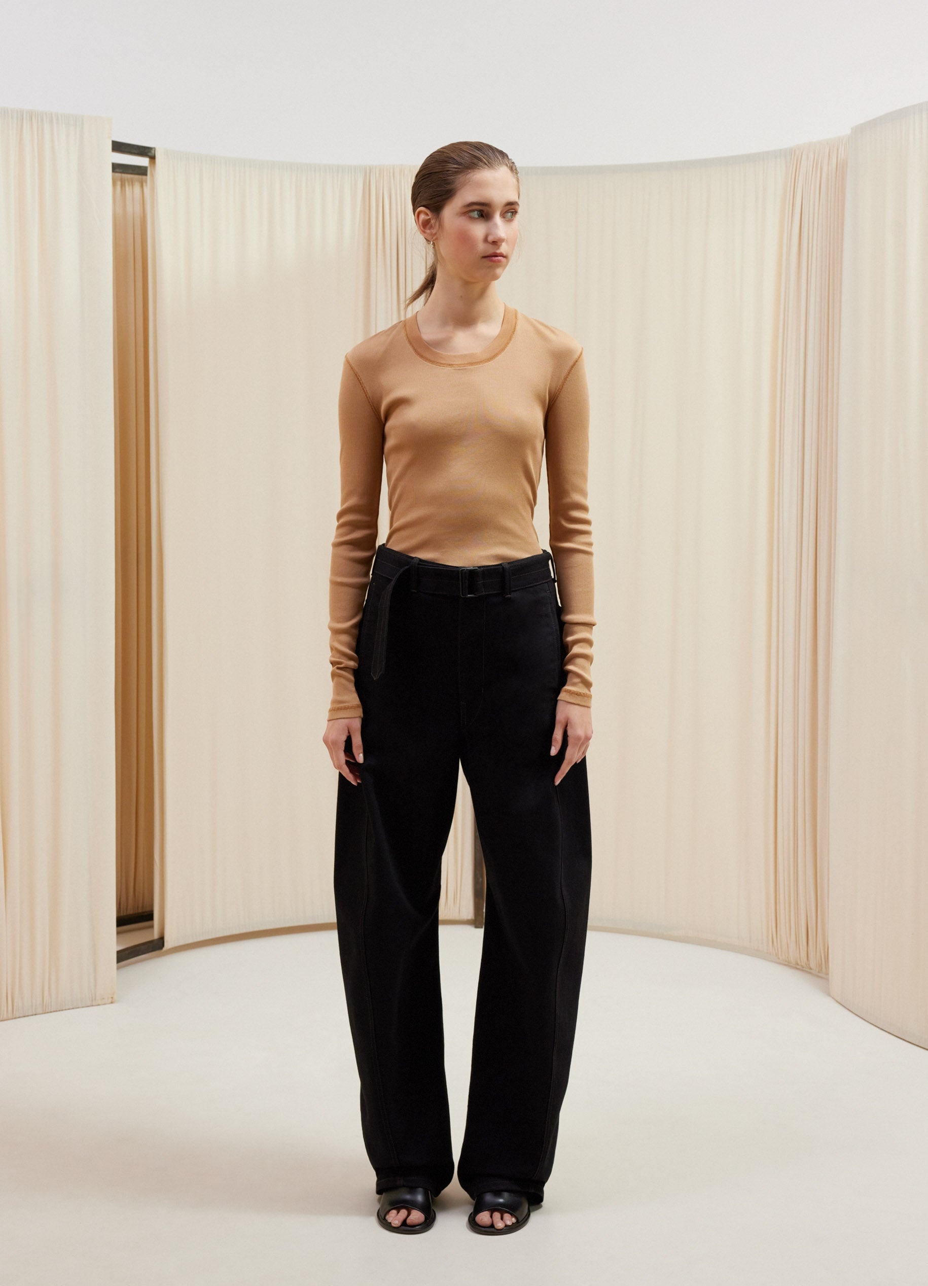 Lemaire RIB LONG SLEEVE T-SHIRT | lemaire | REVERSIBLE