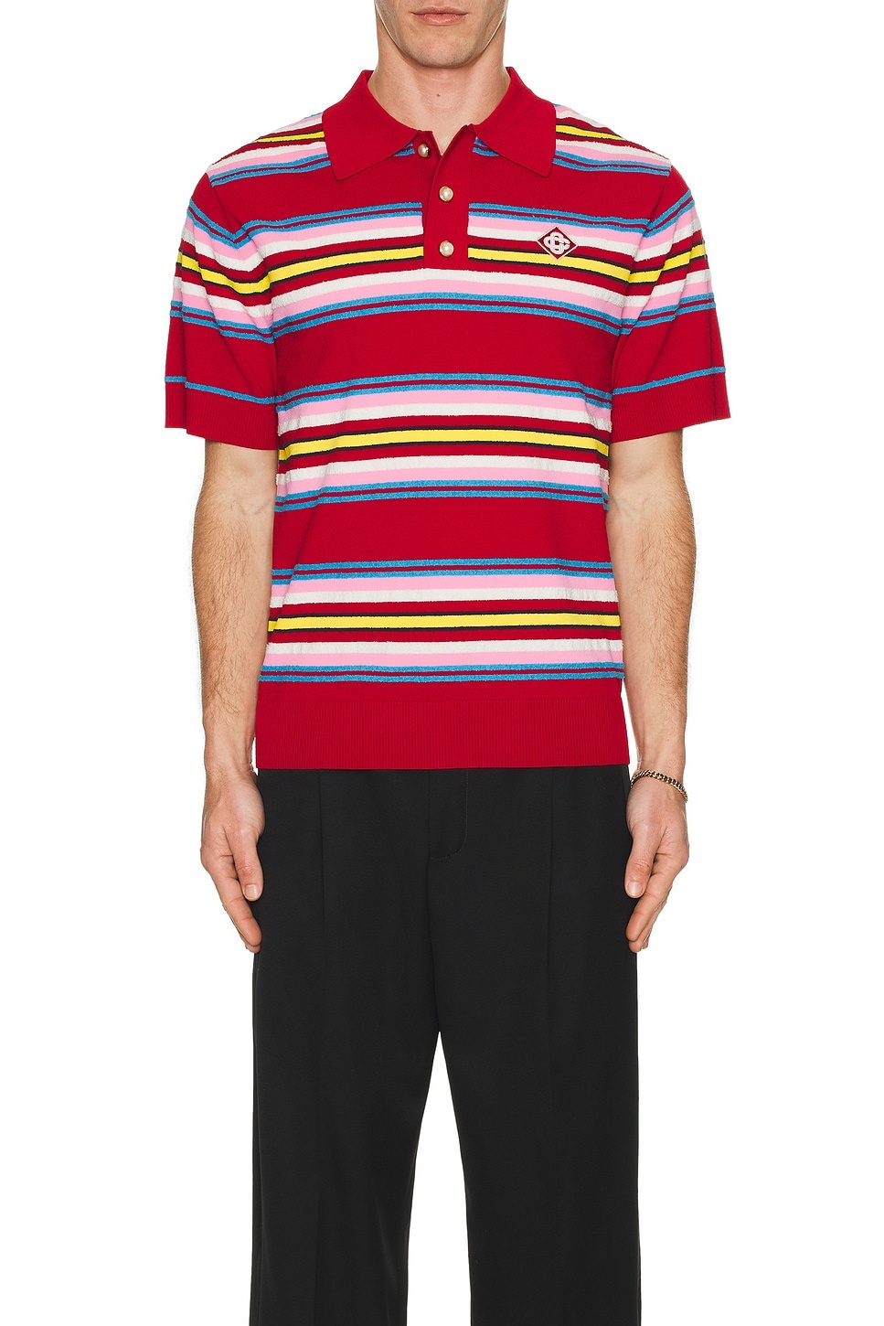 Oversized Striped Polo - 4