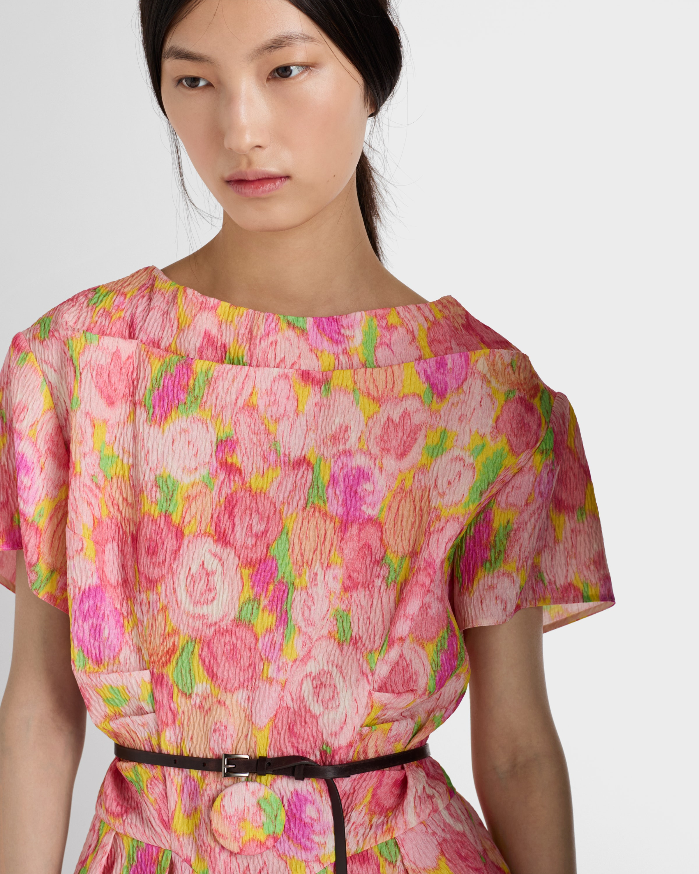 Floral print cloquet dress - 3
