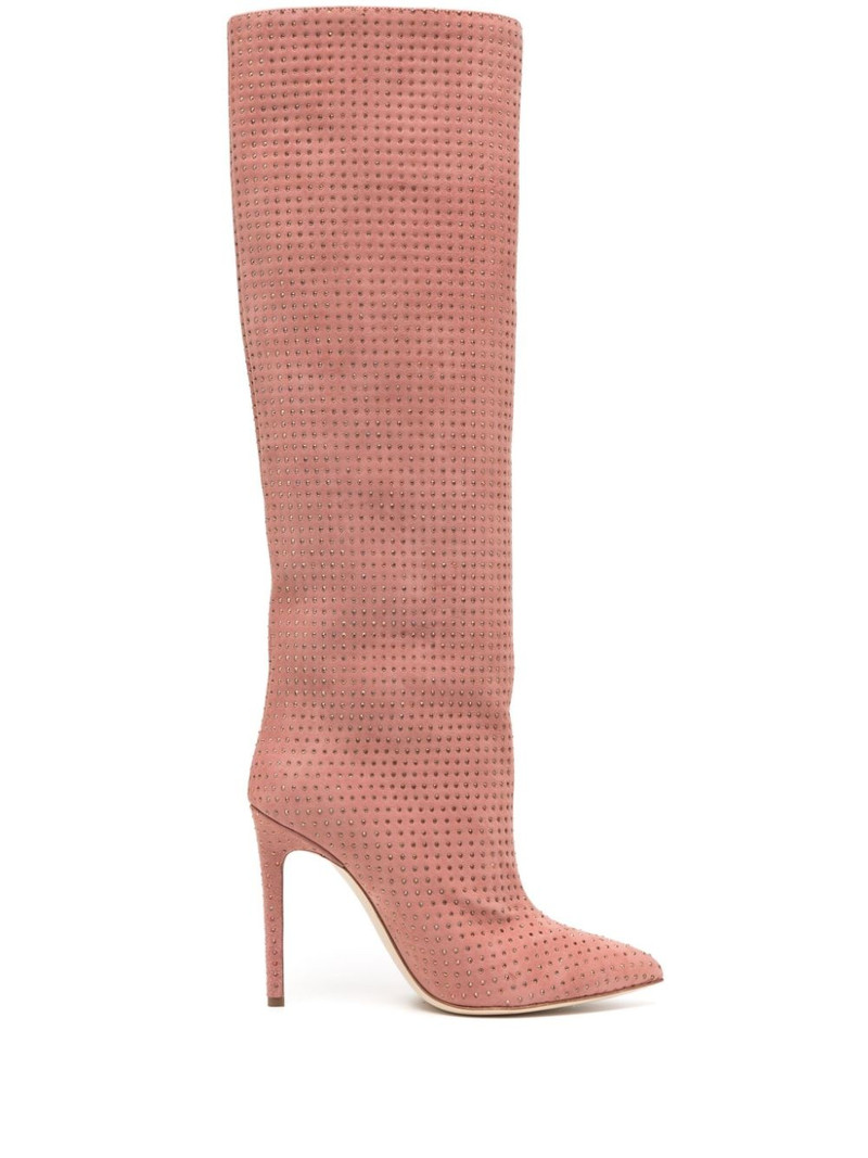 Holly 105mm embellished suede boots 1