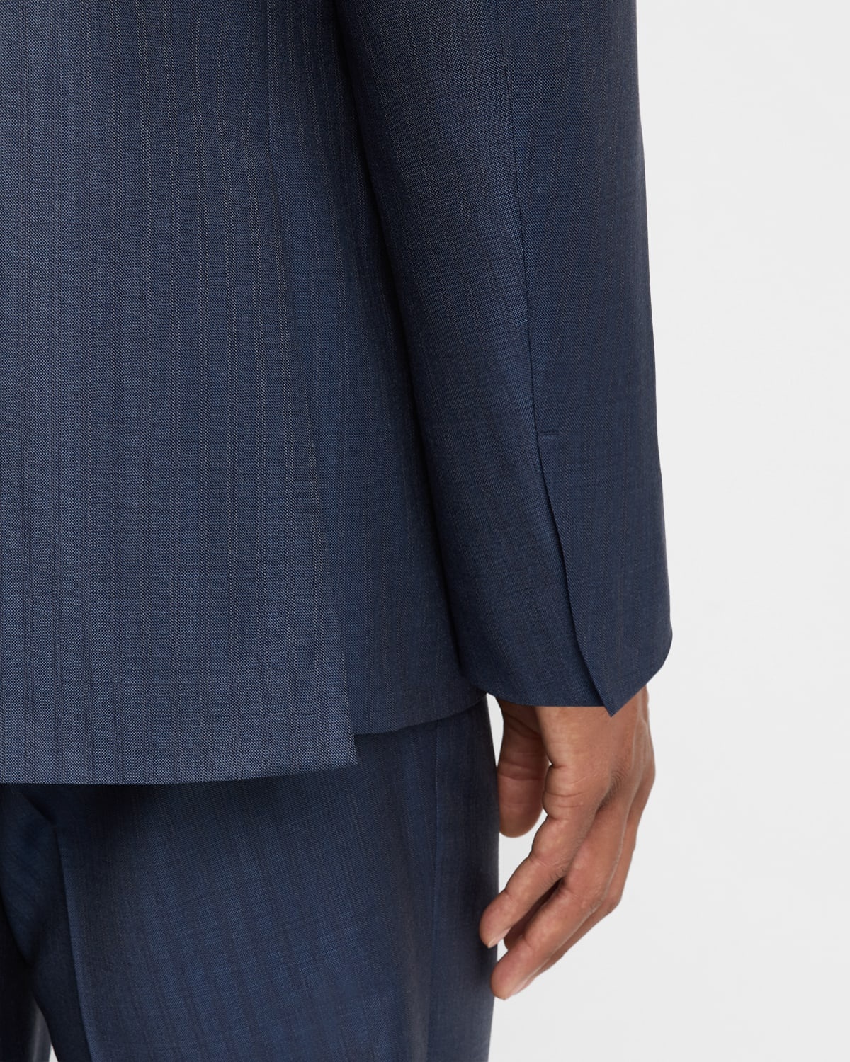 Men's Wool Pinstripe Suit - 2