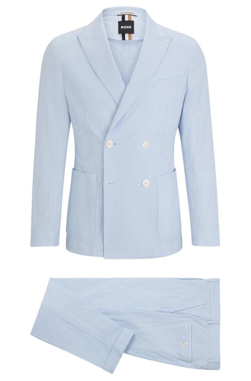 SLIM-FIT SUIT IN STRIPED STRETCH-COTTON SEERSUCKER 9