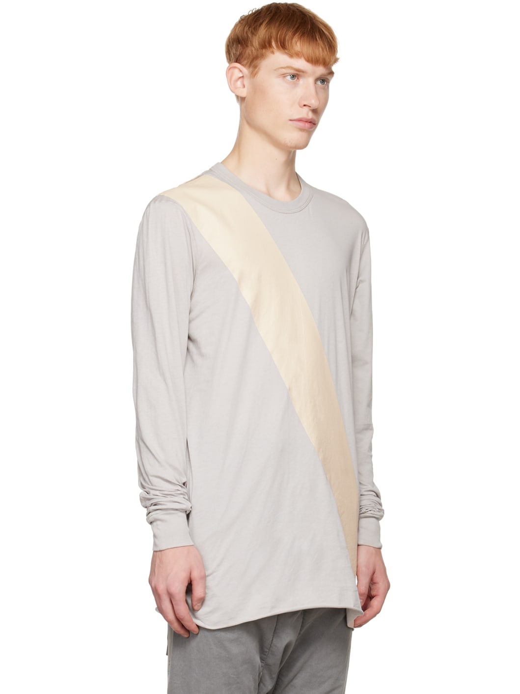 Gray Painted Long Sleeve T-Shirt - 2