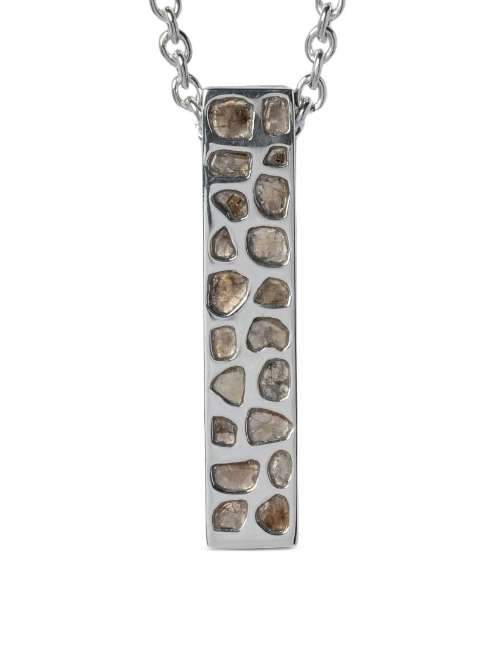 Cuboid Necklace (Half, Short Var., 50cm, Full Mega Pavé, PA+DIA) - 1