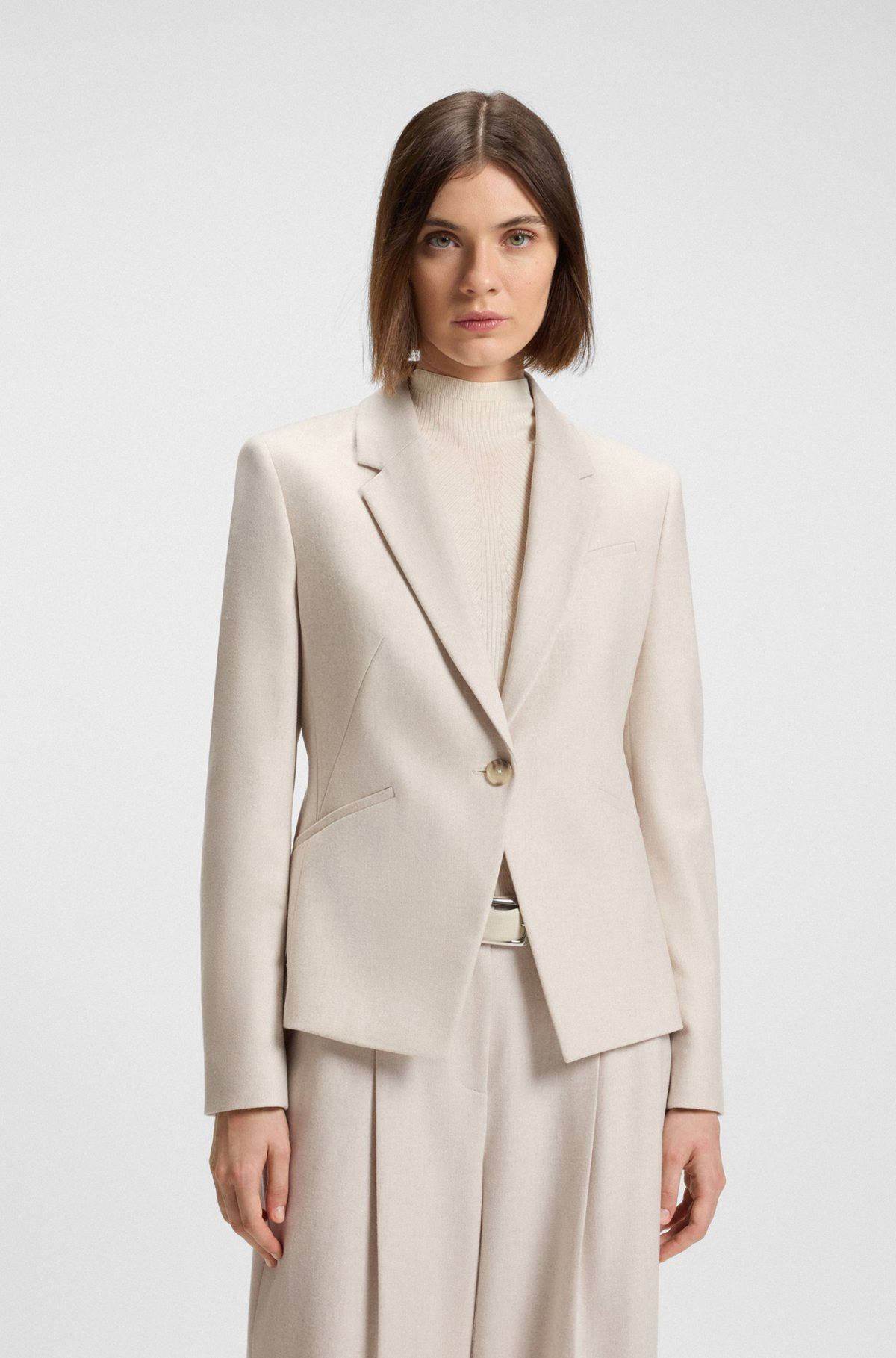 SLIM-FIT BLAZER IN SOFT FLANNEL - 2