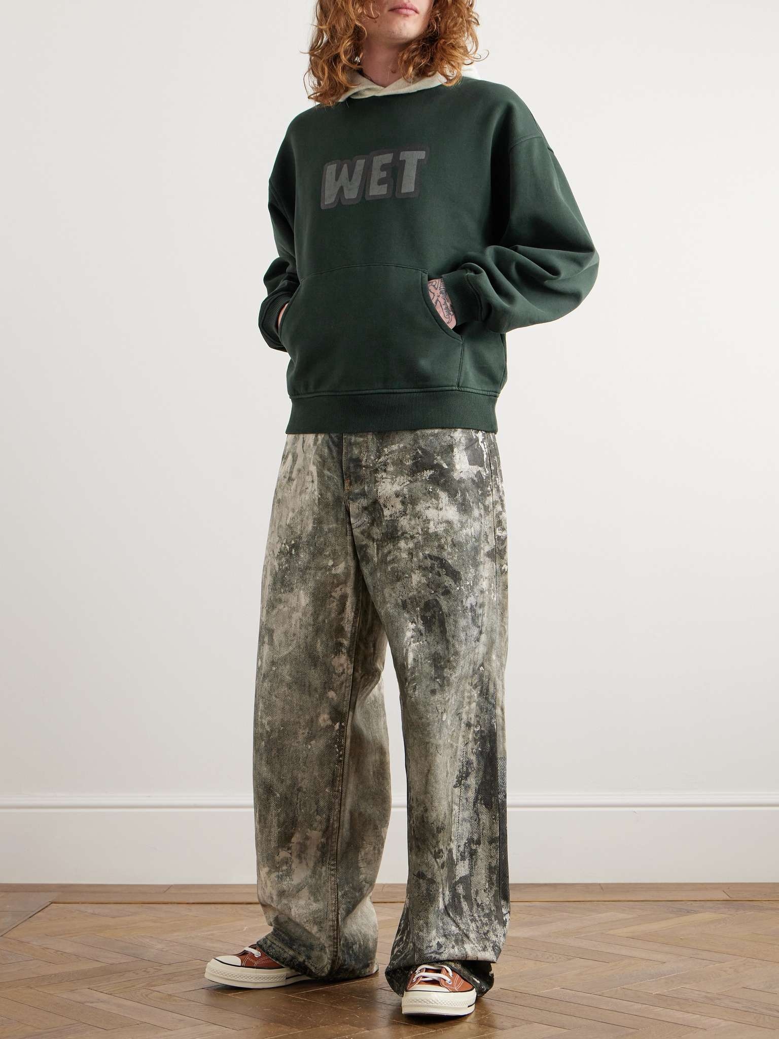 Logo-Print Cotton-Blend Jersey Hoodie - 2