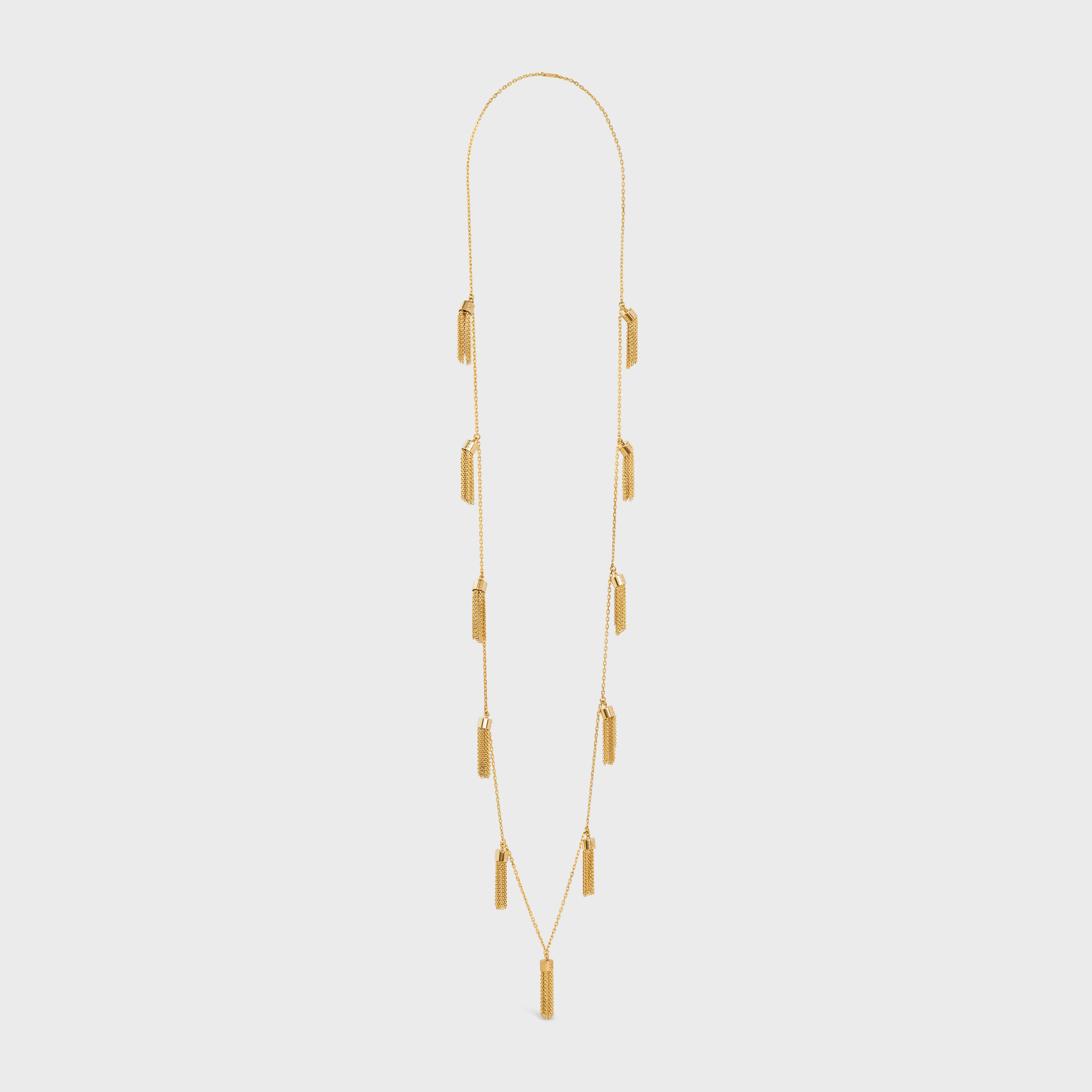 Triomphe Folk Pompons Sautoir in Brass with Gold Finish - 3