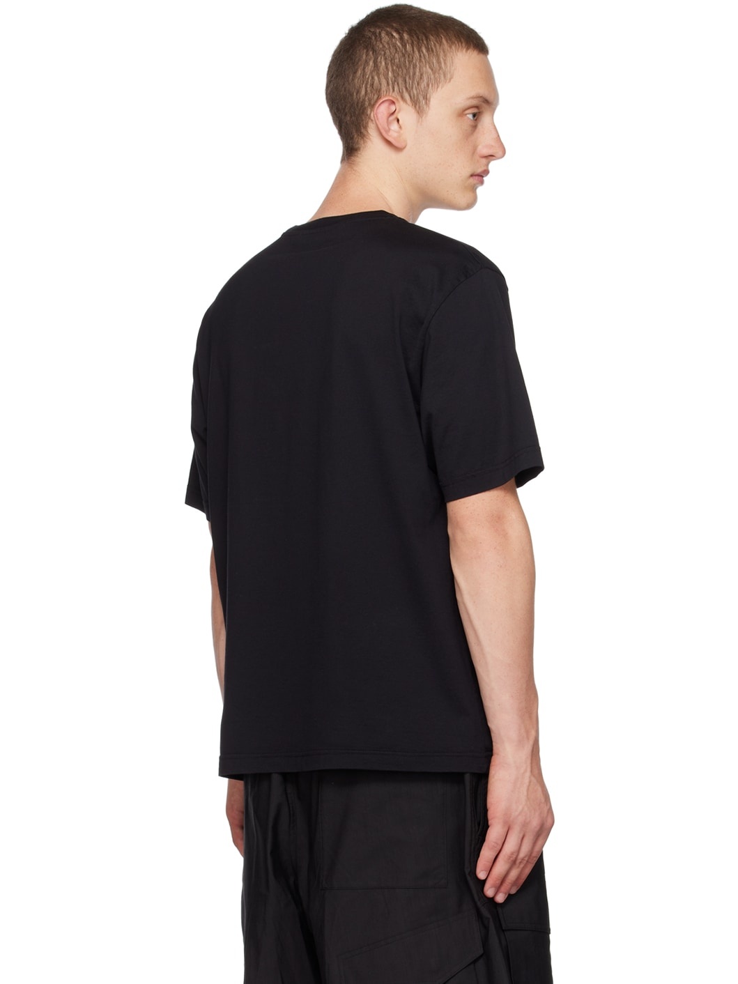 Black Embroidered T-Shirt - 3