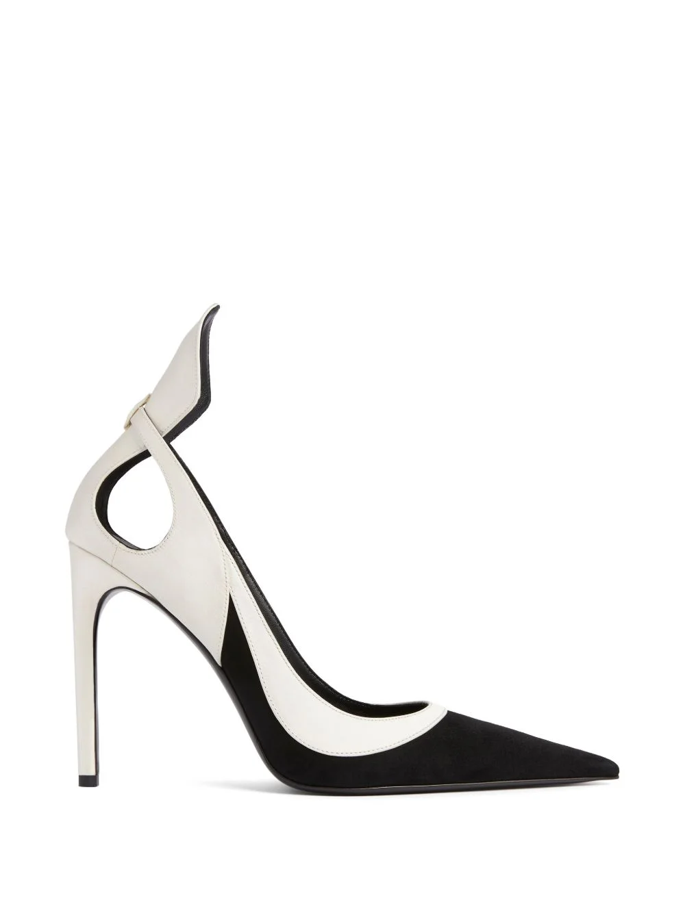cut-out suede pumps - 1