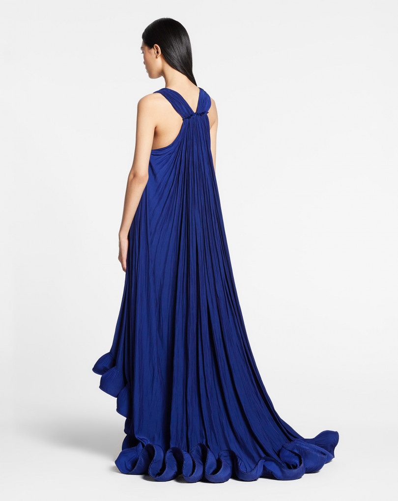 LONG CHARMEUSE TRIBUTE DRESS - 3
