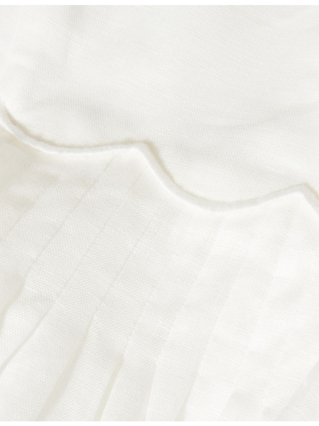 Rhiannon Scalloped-Trims Linen Midi Dress - 6