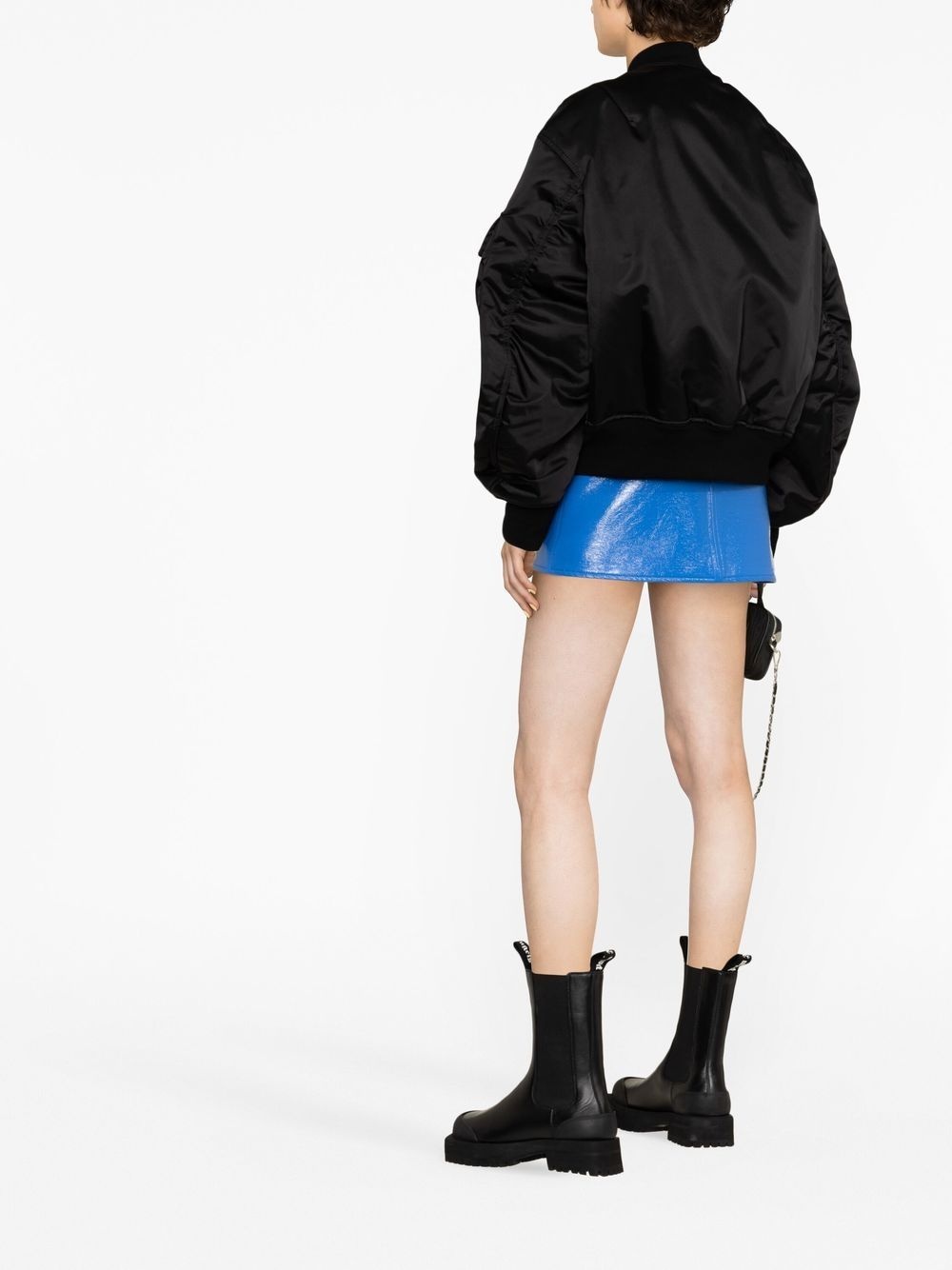 zip-fastening bomber jacket - 4