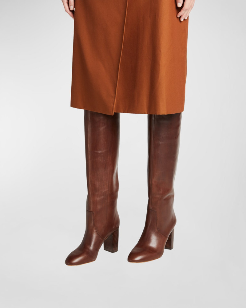 LOEFFLER RANDALL Goldy Leather Knee Boots outlook