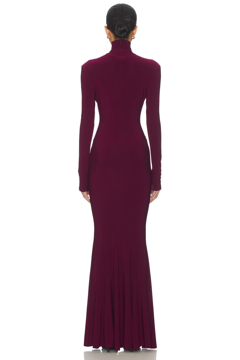 NORMA KAMALI Long Sleeve Turtle Fishtail Gown outlook