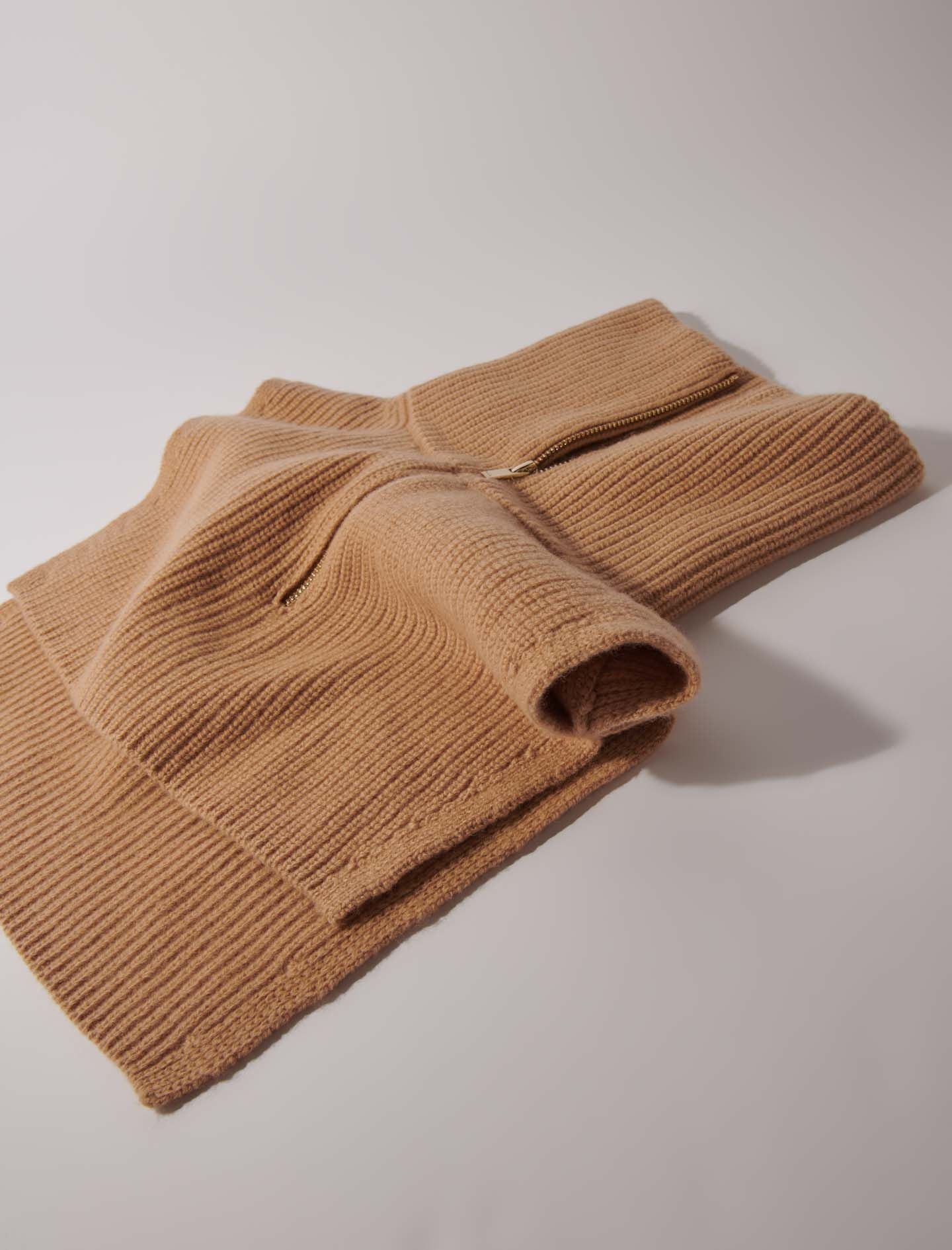 Cashmere/wool zip-up neck warmer - 2