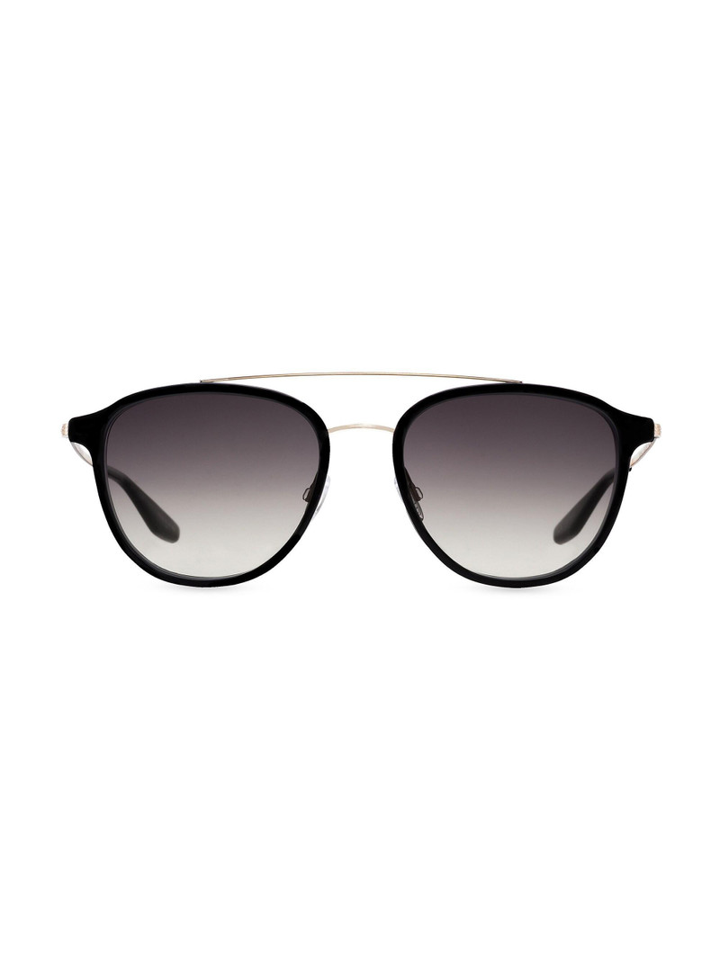 Men's Courtier 55MM Aviator Sunglasses - Black Gold Smolder 1