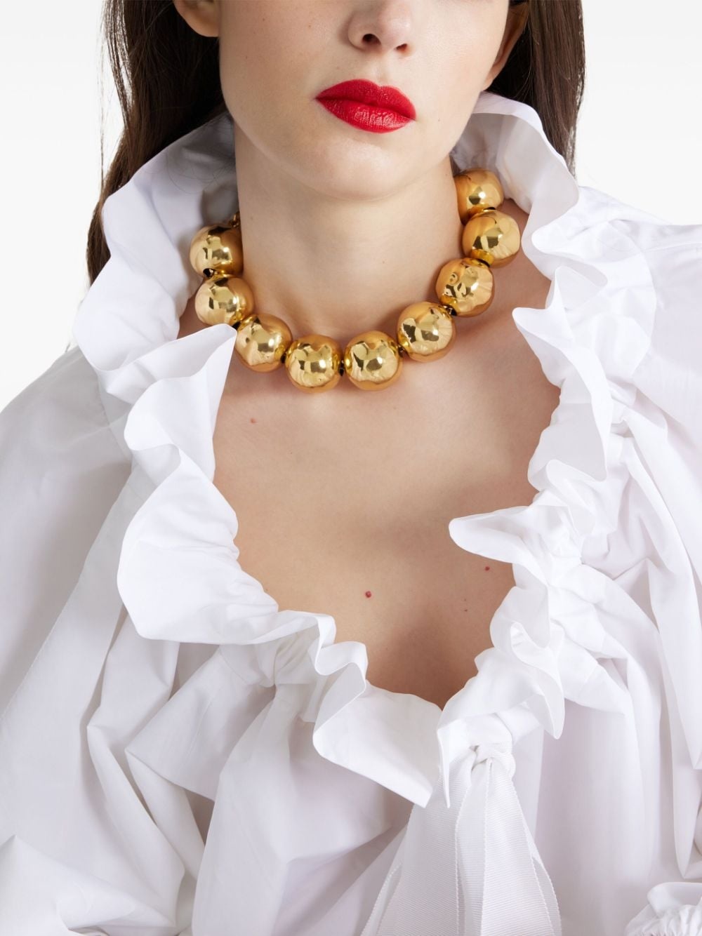 hammered-effect necklace - 3