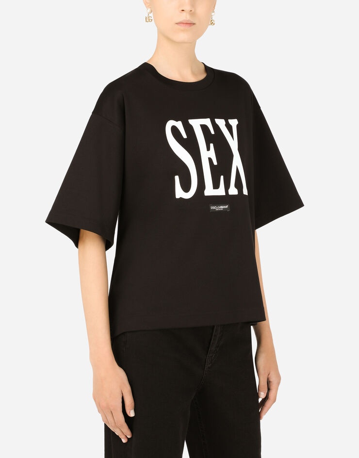 Jersey T-shirt with “Sex” print - 5