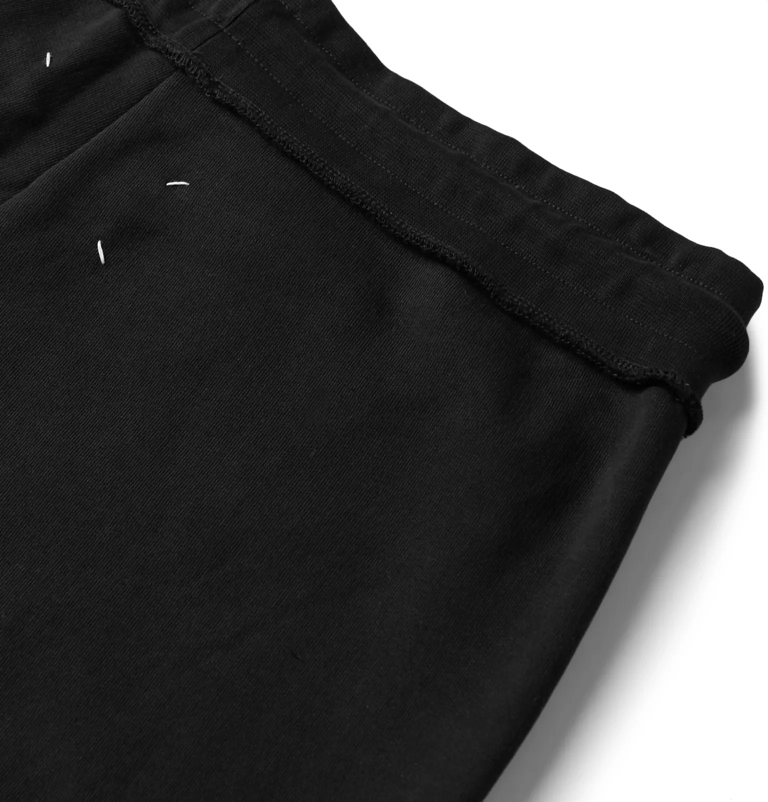 Tapered Leather-Appliquéd Organic Loopback Cotton-Jersey Drawstring Sweatpants - 5