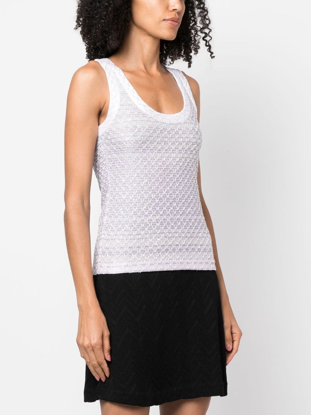 sequin-embellished sleeveless top - 3