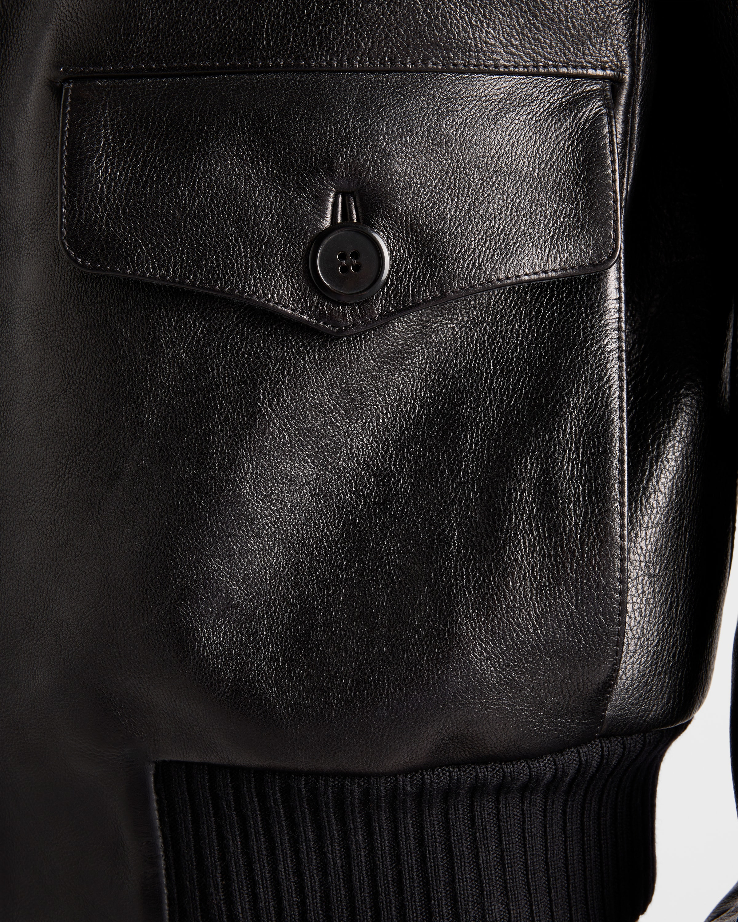 Leather bomber jacket - 4