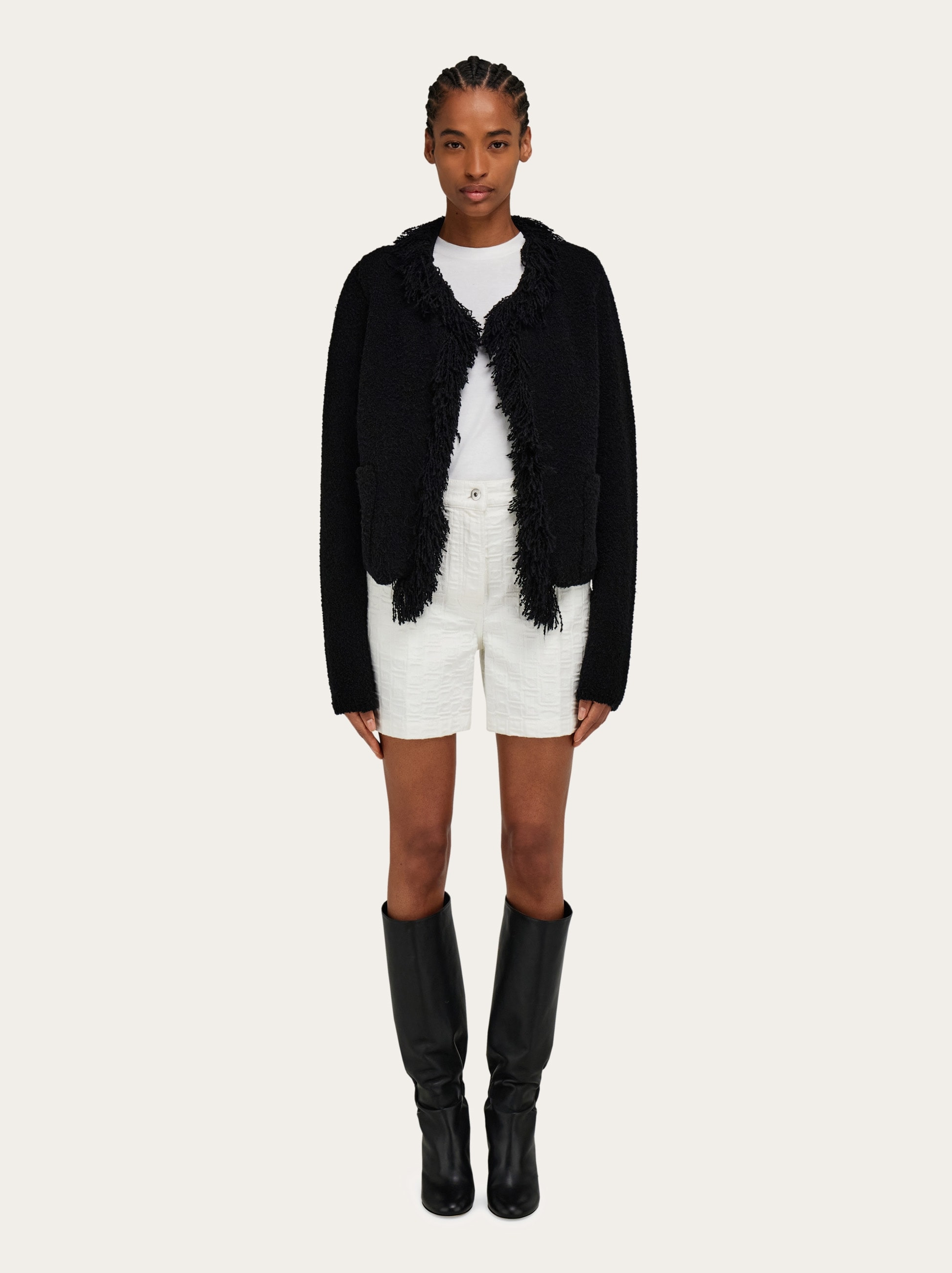 Cardigan with fringe detail - 6
