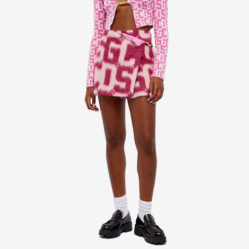 GCDS Monogram Fur Twist Skirt 2