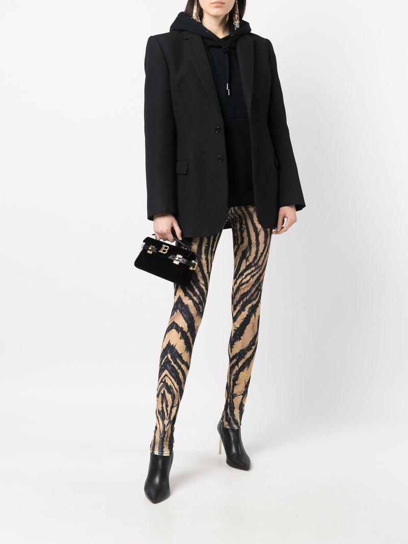 Roberto Cavalli zebra-print leggings outlook