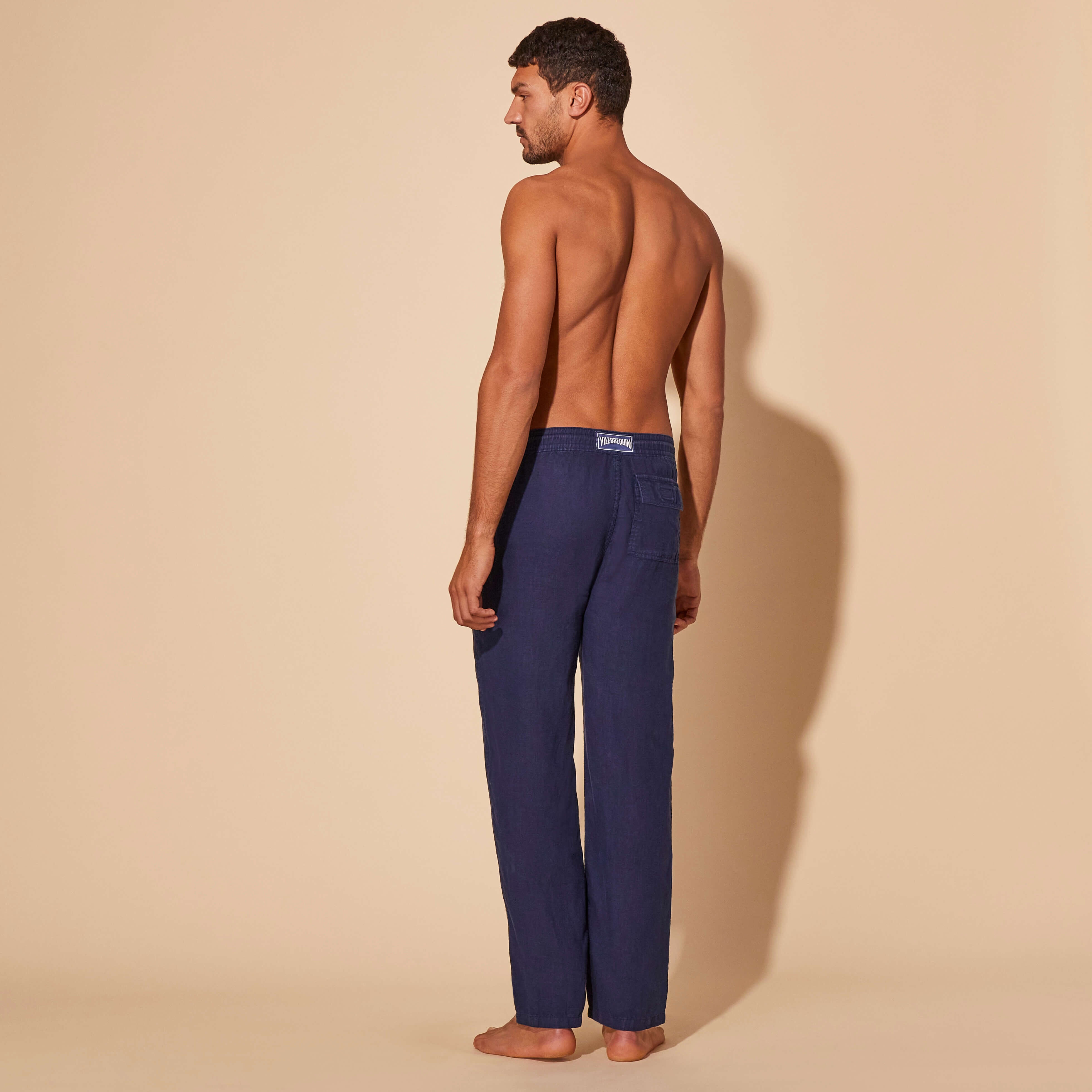 Men Linen Pants Solid - 4