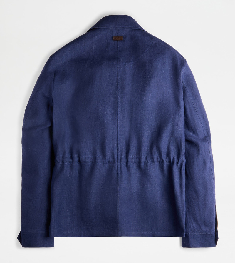 SAFARI JACKET IN LINEN - BLUE 5