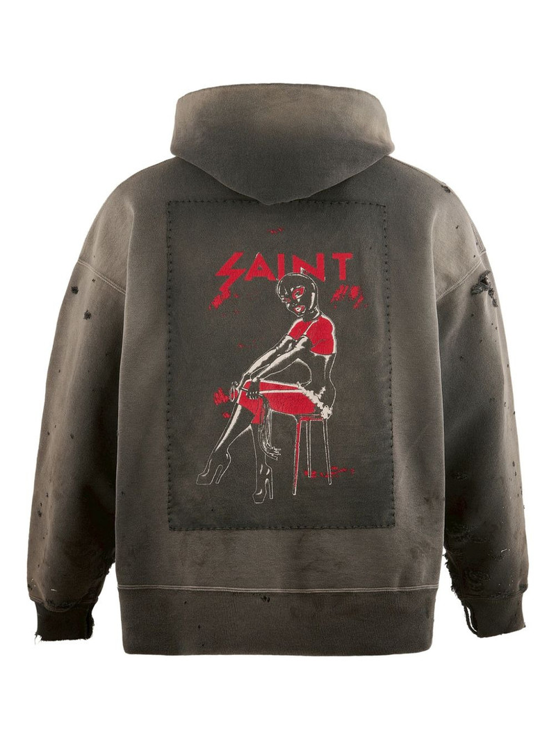 SAINT M×××××× graphic hoodie outlook