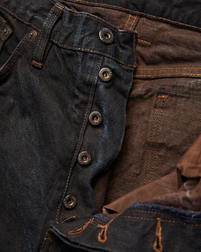 "Natural Dye Pack" 14oz Brown Selvedge Denim - Relaxed Straight Fit 8