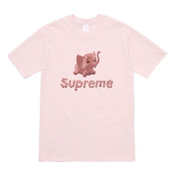 Supreme SS17 Elephant Tee Pink Small Printing Short Sleeve Unisex SUP-SS17-321 - 1