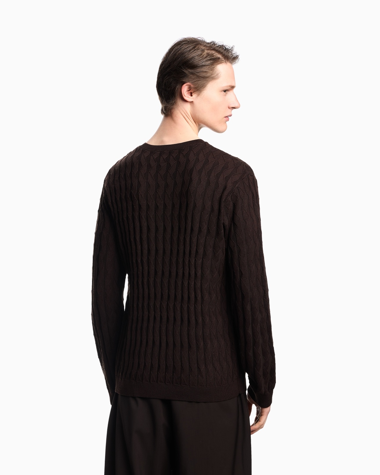 ASV LYOCELL-BLEND JUMPER IN AN EMBOSSED, PATTERNED STITCH - 3
