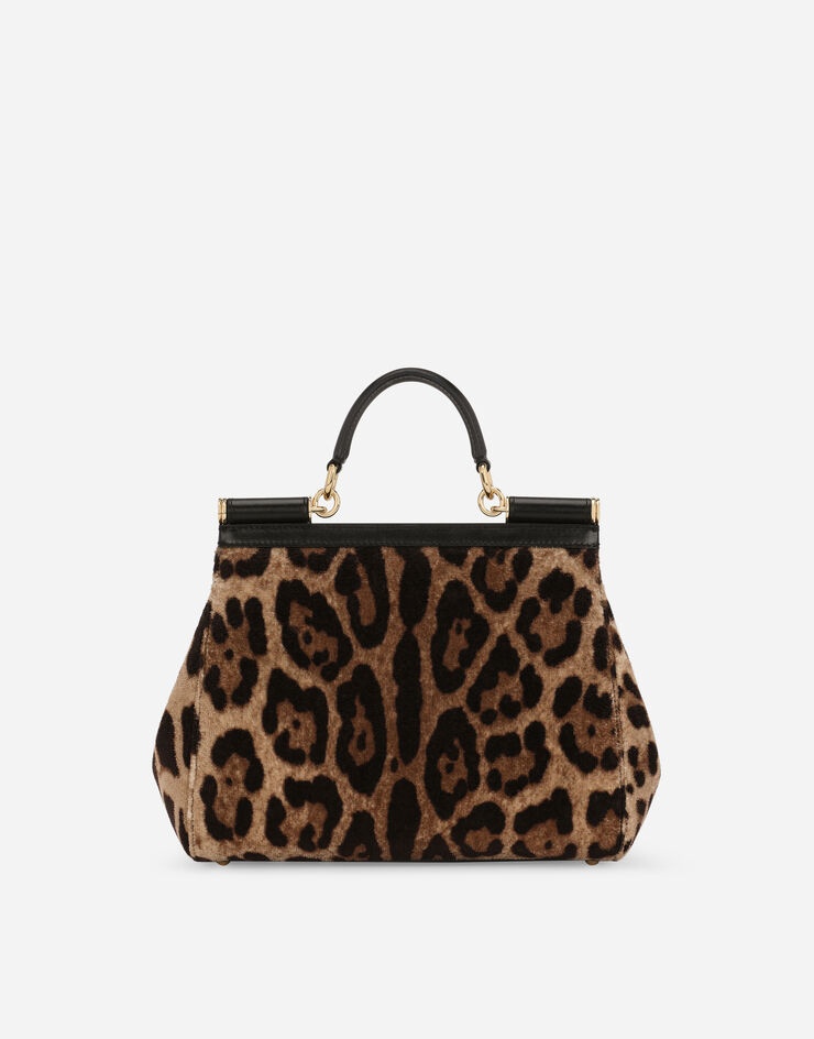 Medium Sicily bag in leopard-print terrycloth - 4