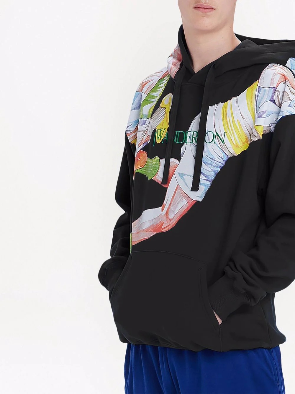 graphic-print logo hoodie - 5