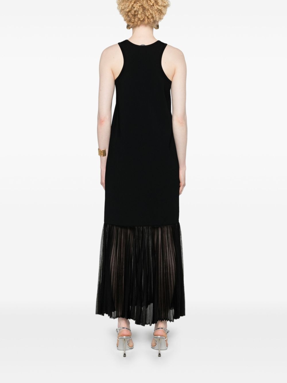 plissÃ©-detailed knitted maxi dress - 4
